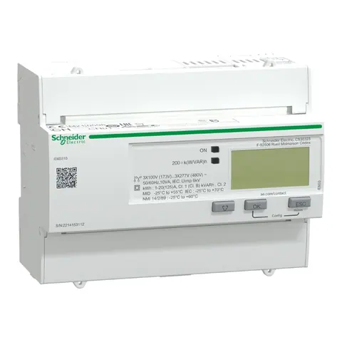 Schneider Electric Energy meter, iEM3310, 125A, 1 pulse output, MID — A9MEM3310