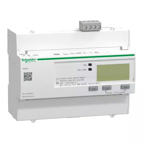 عداد طاقة ثلاثي الطور شنايدر iEM3350، 125 أمبير مباشر، اتصال Modbus — A9MEM3350