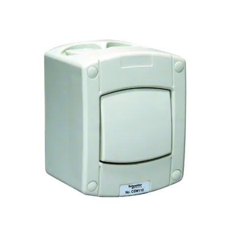 Schneider Electric Switch, Kavacha, 10AX, 250V, surface mount, 1 gang, 2 way, IP66 — CSW110