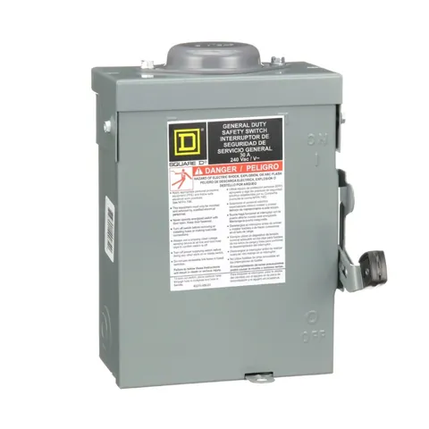 مفتاح أمان شنايدر General duty، بلا مصاهر، 2P، 30 أمبير، 240V، NEMA 3R — DU221RB