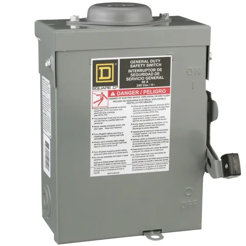 مفتاح أمان شنايدر General duty، بلا مصاهر، 2P، 60 أمبير، 240V، NEMA 3R — DU222RB