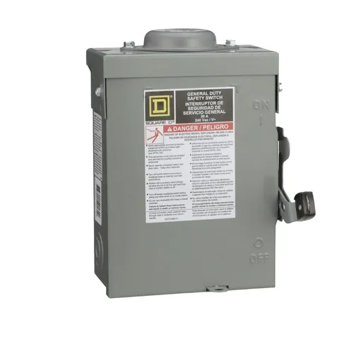 Schneider Electric Safety switch, General duty, non-fusible, 3P, 30A, 240V, NEMA 3R — DU321RB