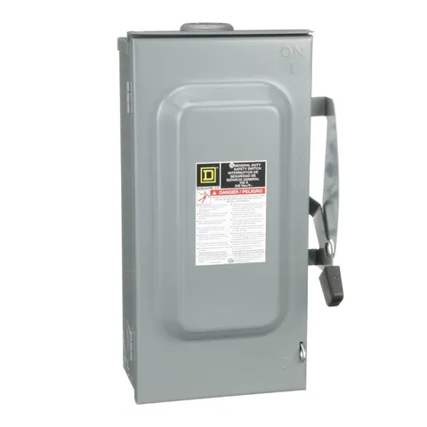 مفتاح أمان شنايدر General duty، بلا مصاهر، 3P، 100 أمبير، 240V، NEMA 3R — DU323RB