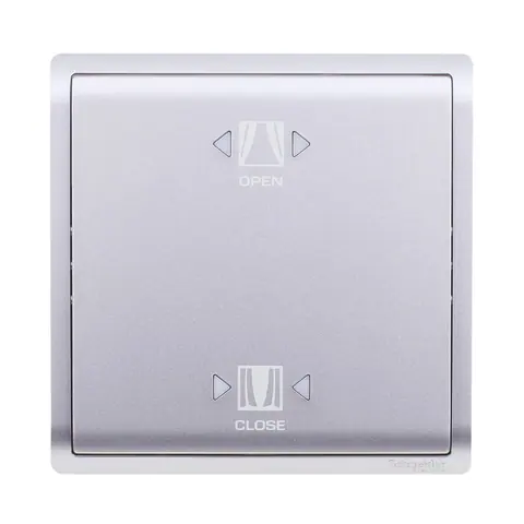 مفتاح ستائر شنايدر Pieno، 10 أمبير، مع مؤشر ضوئي، فضي ألمنيوم — E8231CF_AS_G1