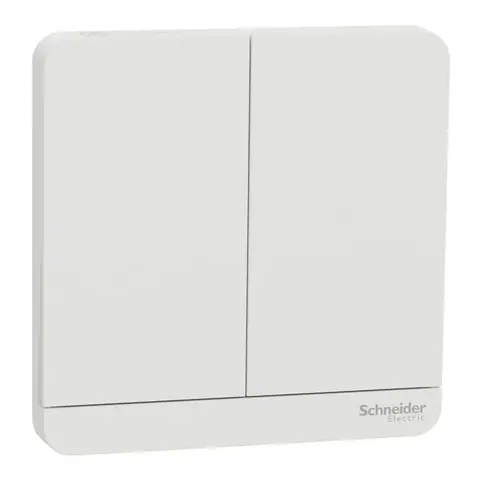Schneider Electric Switch, AvatarOn, 2 gang, 16AX, 250V, 2 way, Antibacterial, white — E8332L2_AWE