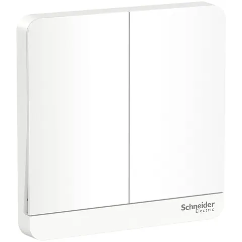 Schneider Electric Switch, AvatarOn, 2 gang, 16AX, 250V, 2 way, LED, white — E8332L2LED_WE