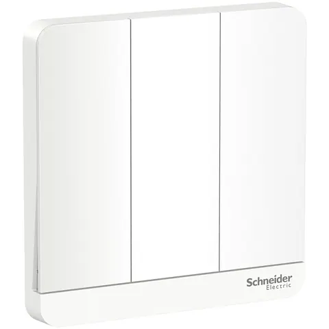 Schneider Electric Switch, AvatarOn, 3 gang, 16AX, 250V, 2 way, white — E8333L2_WE