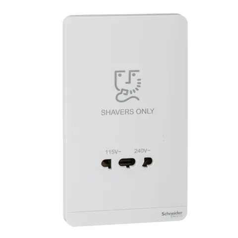 Schneider Electric Shaver socket, AvatarOn, 115/240V, 20VA, white — E83T727V_WE
