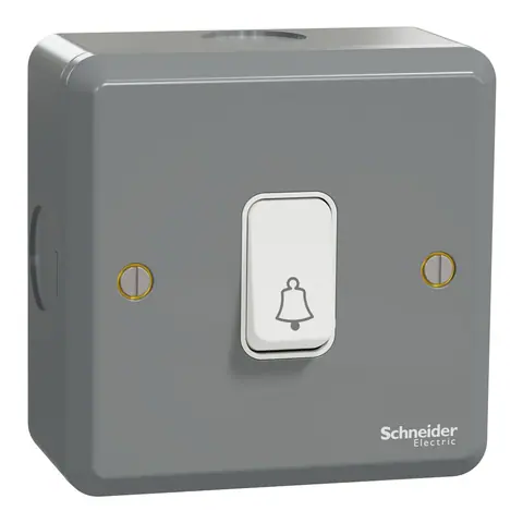Schneider Electric Switch, ESM, for bell, 1 gang, grey — ESMT31_BP