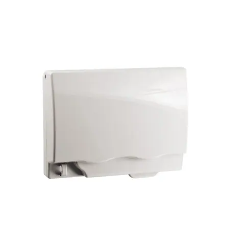 غطاء مقبس مقاوم للعوامل الجوية شنايدر، وحدتان، IP55، أبيض — ET223R_WE