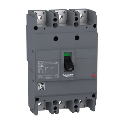 Schneider Electric Moulded case circuit breaker (MCCB), EasyPact EZC250F, TMD, 200A, 3P3D — EZC250F3200