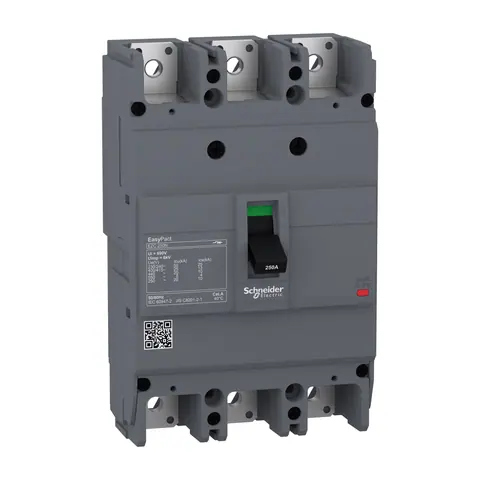 Schneider Electric Moulded case circuit breaker (MCCB), EasyPact EZC250N, TMD, 160A, 3P3D — EZC250N3160