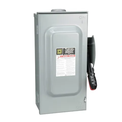 مفتاح أمان شنايدر Heavy duty، بلا مصاهر، 3P، 60 أمبير، 600V، NEMA 3R — HU362RB