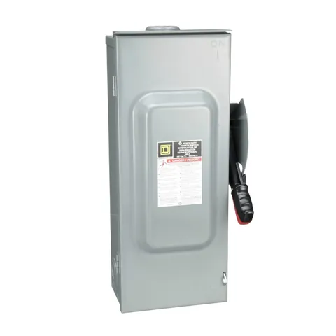 مفتاح أمان شنايدر Heavy duty، بلا مصاهر، 3P، 100 أمبير، 600V، NEMA 3R — HU363RB