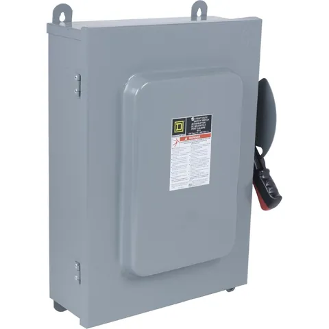 مفتاح أمان شنايدر Heavy duty، بلا مصاهر، 6P، 60 أمبير، 600V، NEMA 3R/12 — HU662AWK
