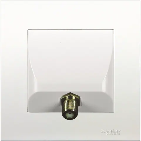 Schneider Electric TVF socket, Vivace, 1 gang, white — KB31TVF