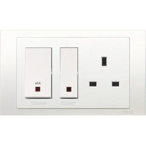 وحدة تحكم للطباخ شنايدر Vivace، 45 أمبير، أبيض — KBT15D45N