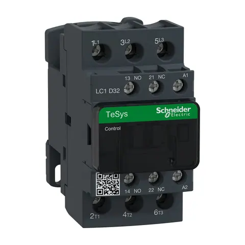 كونتاكتور شنايدر TeSys Deca، 3 أقطاب، 32 أمبير، ملف 230 V AC، 3NO — LC1D32P7