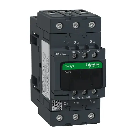 كونتاكتور شنايدر TeSys Deca، 3 أقطاب، 40 أمبير، ملف 230 V AC — LC1D40AP7
