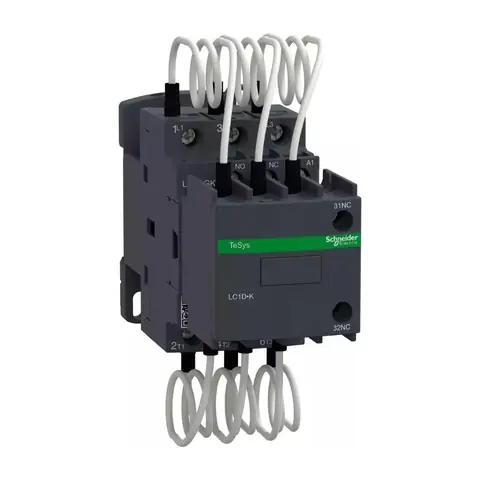 Schneider Electric Capacitor contactor, Tesys Deca, 16.7kVAR at 400/415V 50Hz, 220V AC 50/60Hz coil, screw clamp terminals — LC1DGKM7