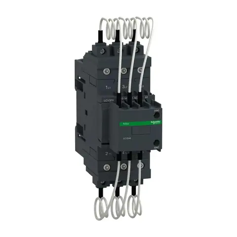 Schneider Electric Capacitor contactor, Tesys Deca, 30kVAR at 400/415V 50Hz, 220V AC 50/60Hz coil, EverLink BTR screw terminals — LC1DPKM7