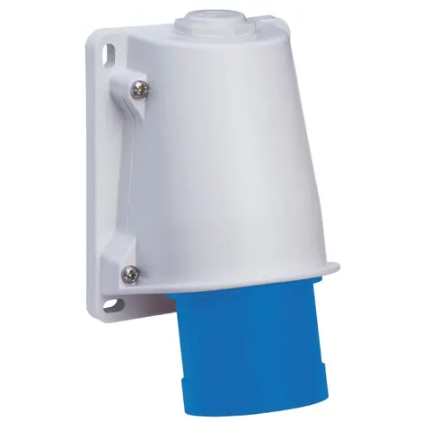 Schneider Electric Plug, PratiKa, screw terminals, angled, 32A, 3P+E, 200 to 250V AC, wall mounted — PKE32W424