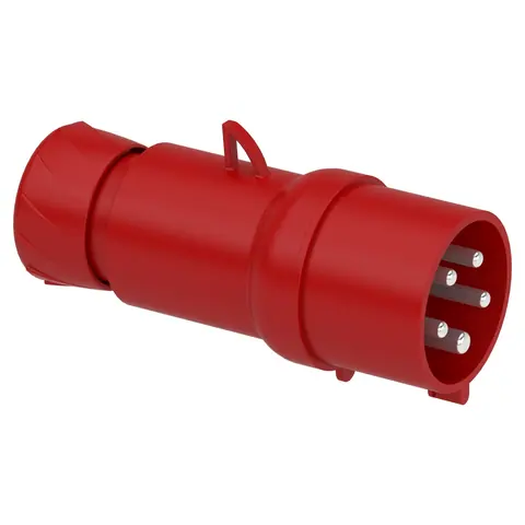 قابس صناعي متنقل شنايدر PratiKa، 3P+N+E، 32 أمبير، 400 فولت، توصيل سريع، IP44 — PKX32M435