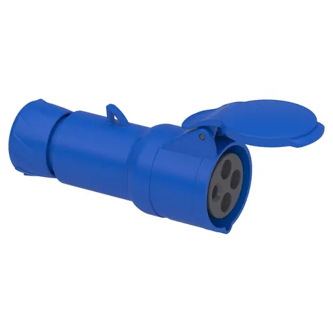 مقبس صناعي متنقل شنايدر PratiKa، 3P+E، 16 أمبير، 220 فولت، توصيل سريع، IP44 — PKY16M424