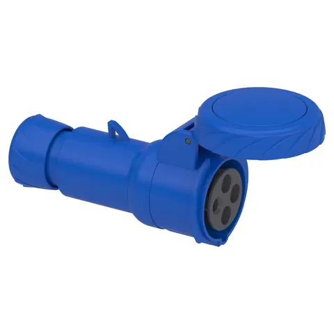 مقبس صناعي متنقل شنايدر PratiKa، 3P+E، 16 أمبير، 200–250 فولت، IP67 — PKY16M724