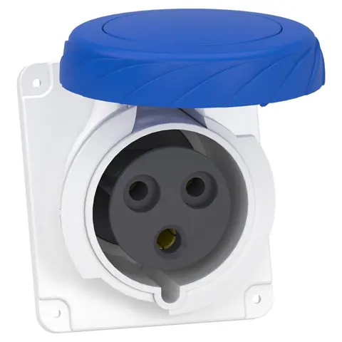 Schneider Electric Socket, Mureva PK, panel-mounted, fast connection, 32A, 2P+E, 220V, IP67 — PKY32F723