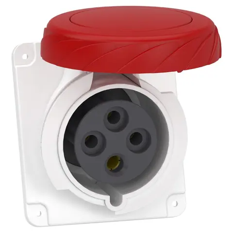 مقبس صناعي للوحات شنايدر PratiKa، 3P+E، 32 أمبير، 400 فولت، توصيل سريع، IP67 — PKY32F734