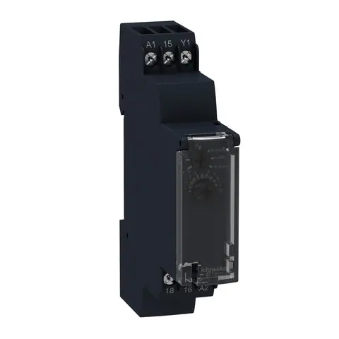 مرحل مؤقت شنايدر Harmony RE17، 8 أمبير، 1CO، مدى 1s–100h، تغذية 24–240 فولت — RE17RBMU