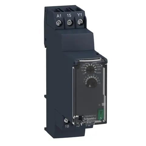 Schneider Electric Dual function relay, Harmony Timer Relays, A, 1 CO, 0.05s to 300h, power on delay, 24 to 240V AC DC — RE22R1AMR