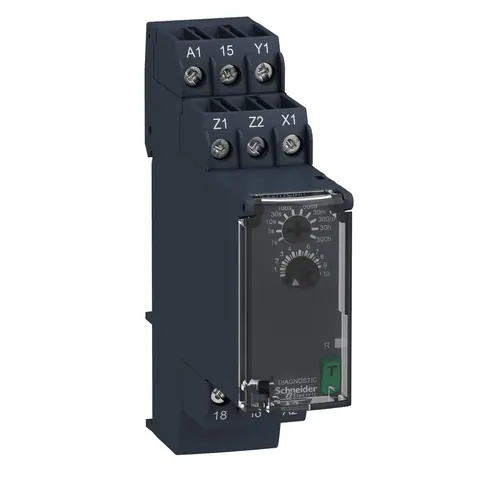 مرحل مؤقت شنايدر Harmony RE22، تأخير عند الفصل، 8 أمبير، 1CO، مدى 0.05s–300h، تغذية 24–240 فولت — RE22R1CMR