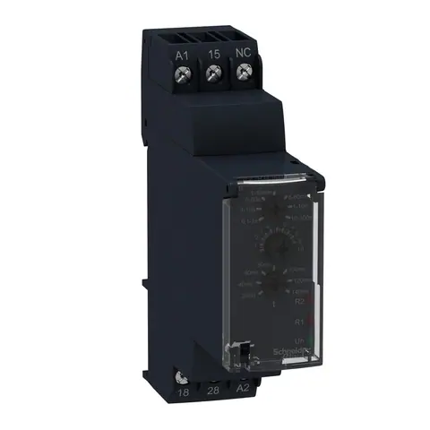 مرحل مؤقت شنايدر Harmony RE22، نجمة/دلتا، 8 أمبير، 1CO، مدى 0.1s–100h، تغذية 24–240 فولت — RE22R1QMU