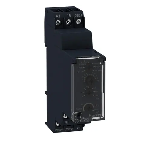 Schneider Electric Multifunction relay, Harmony Timer Relays, 8A, 2CO, 0.1s to 100h, symmetrical flashing, 12 to 240V AC DC — RE22R2MMW