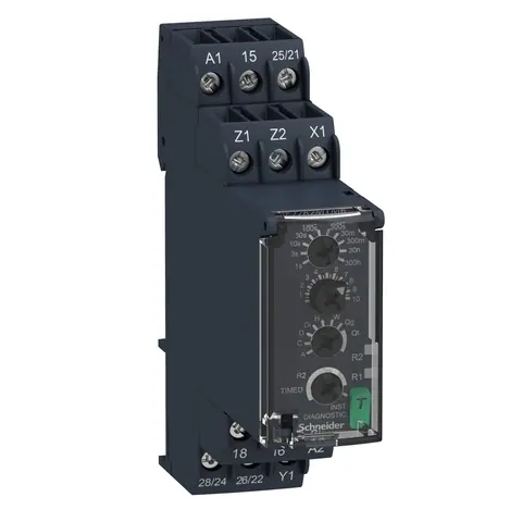 مرحل مؤقت شنايدر Harmony RE22، متعدد الوظائف، 8 أمبير، 2CO، مدى 0.05s–300h، تغذية 24–240 فولت — RE22R2MYMR