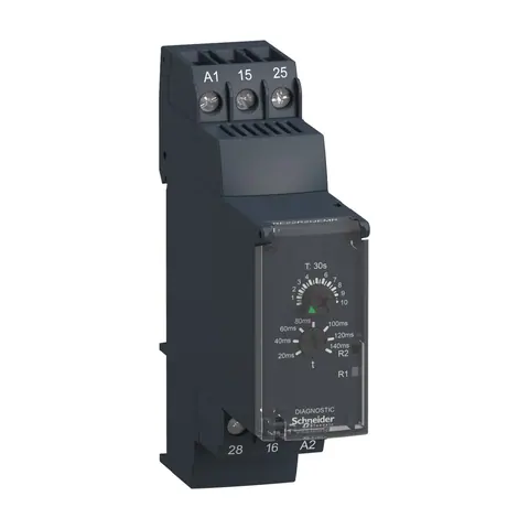 مرحل مؤقت شنايدر Harmony RE22، نجمة/دلتا، 8 أمبير، 2CO، تغذية 24–240 فولت — RE22R2QEMR